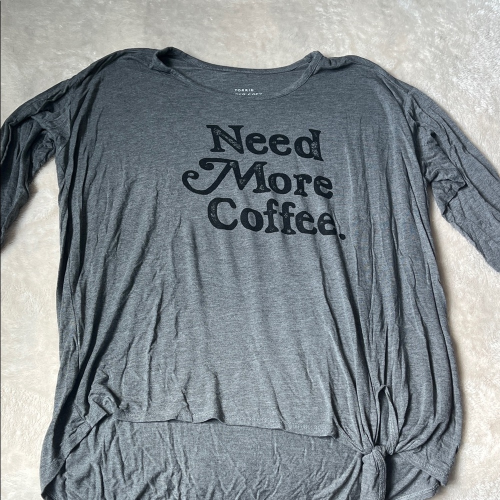 Torrid Charcoal Graphic Long Sleeve Tee